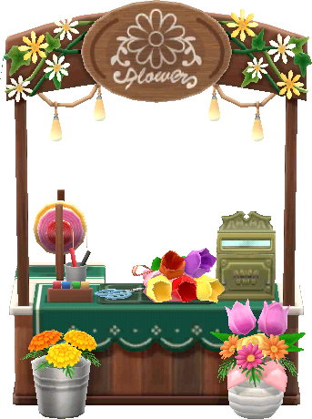 mostrador de floristería