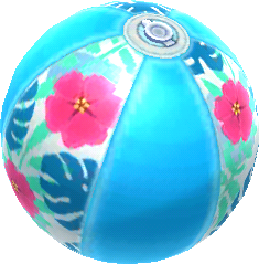 Blumenstrandball (blau)