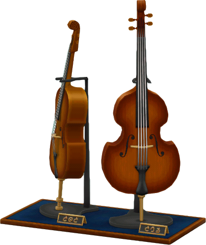 低音提琴與大提琴展示台
