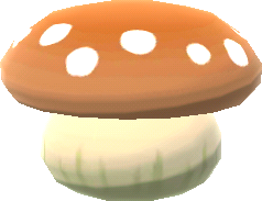 brown mushroom stool