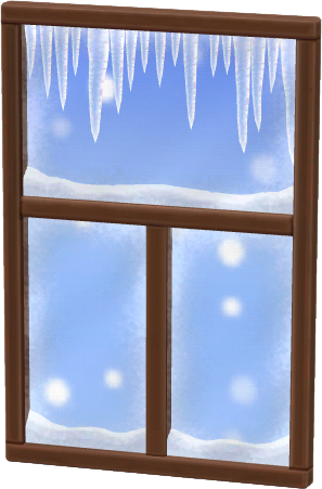 브라운 눈 내리는 창문