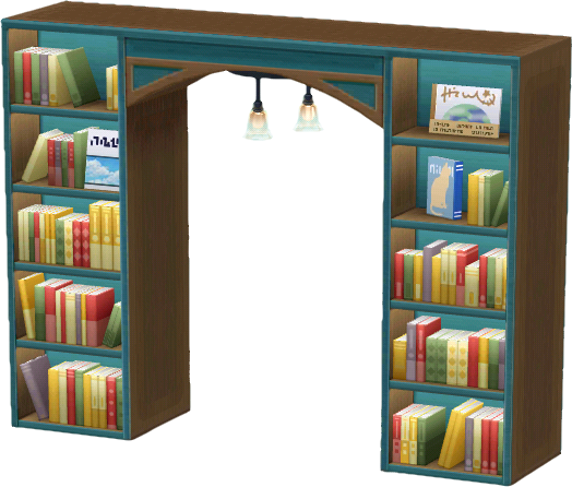 bookshop shelf arch
