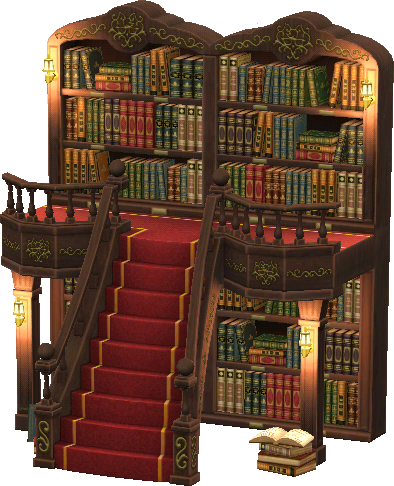 附樓梯的圖書館書櫃