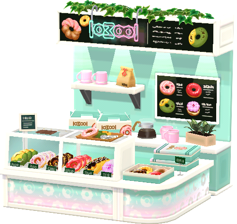 donut-shop counter