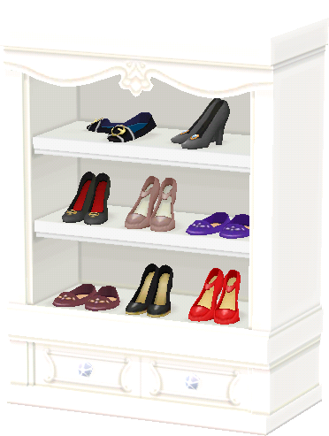 vitrine chaussures noires