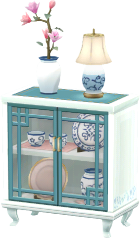 elegant pastel cabinet