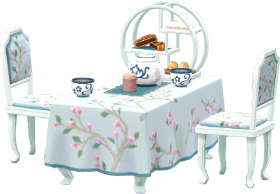 elegant pastel dining set
