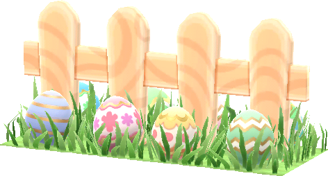 painted-egg picket fence