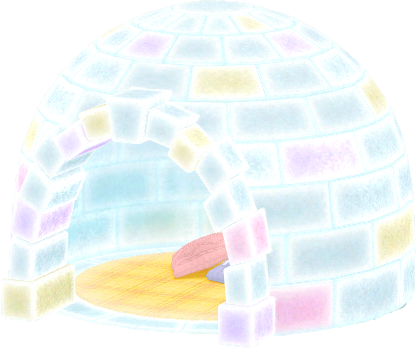 glimmering ice hut
