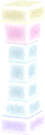 glimmering ice pillar
