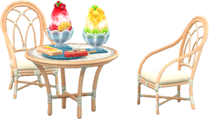 table avec sorbets