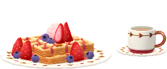 strawberry waffles meal