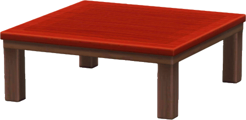 tavolo rosso bancarelle