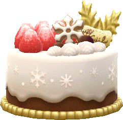 strawberry holiday cake
