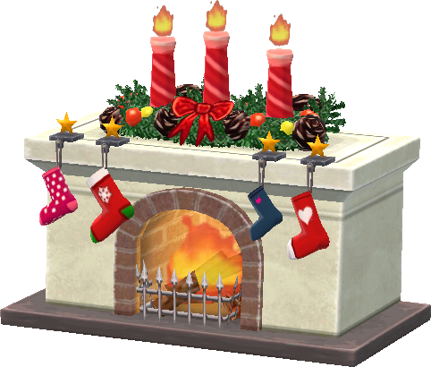 cheminée festive