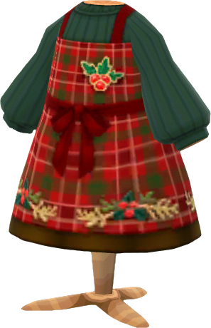 festive apron outfit