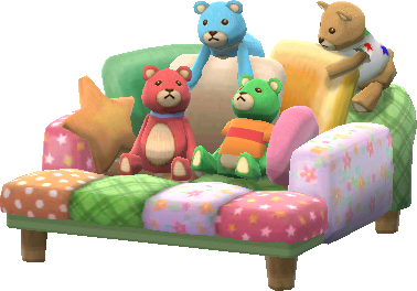 patchwork bear sofa