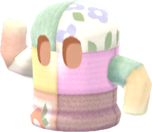 輕柔拼布迷你陶俑