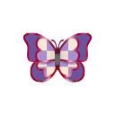 보라색 바둑판무늬나비