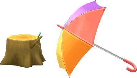 parapluie volant et tronc