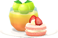fruity dessert plate