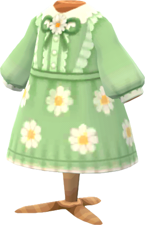 vestido margaritas verde
