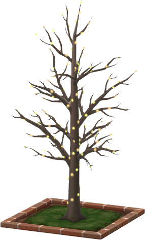 árbol sin hojas con luces