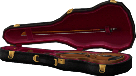 violín en funda