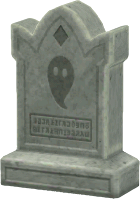 ghostly gravestone