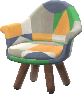 Gelb-Abstrakt-Stuhl