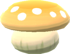 yellow mushroom stool