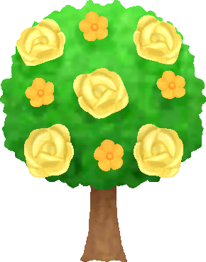 árbol topiario amarillo