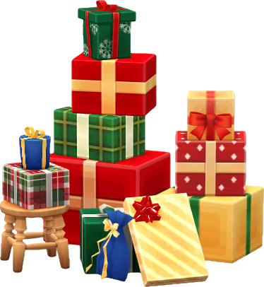 pile de cadeaux festifs