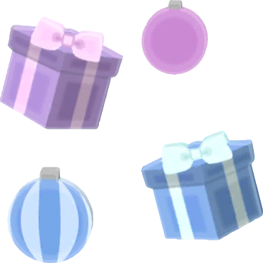 déc. cadeaux mauve bleu