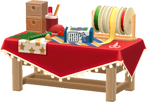 gift-wrapping table