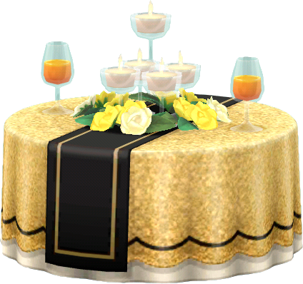 금색 파티 테이블