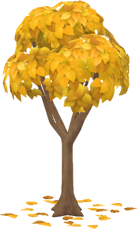 árbol otoñal amarillo
