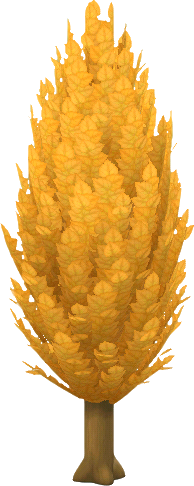 árbol alto otoñal amarillo