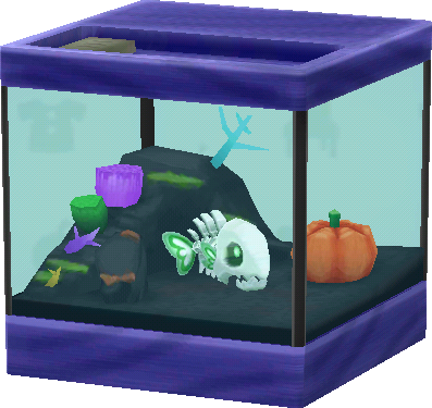 aquarium squelette vert