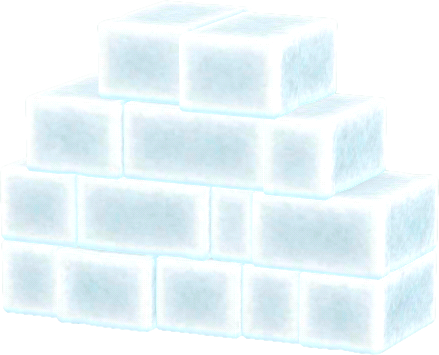 blocs de glace bleus