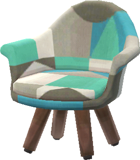 green modern-art chair