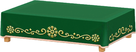 tavolo festivo verde
