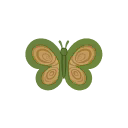 綠色圓木蝴蝶
