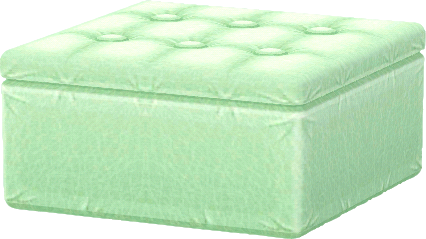 green salon ottoman