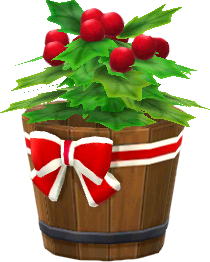 potted holiday holly