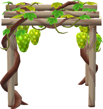 green vineyard trellis