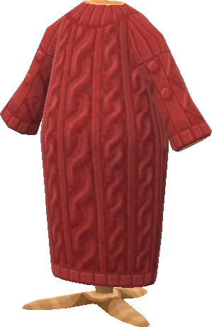 vestito di lana rosso