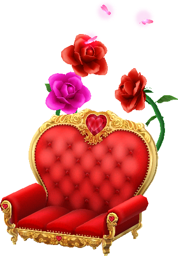 divano cuori e rose