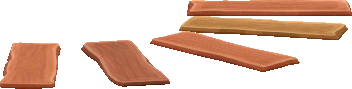 Holzlattenpfad-Kurve