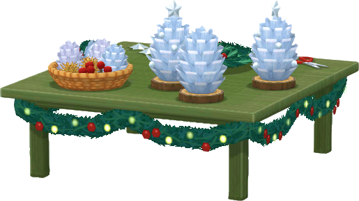 mesa festiva piñas verde